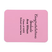 Gefeliciteerd afstuderen Voeg naam toe Class Year Magneet (Horizontaal)