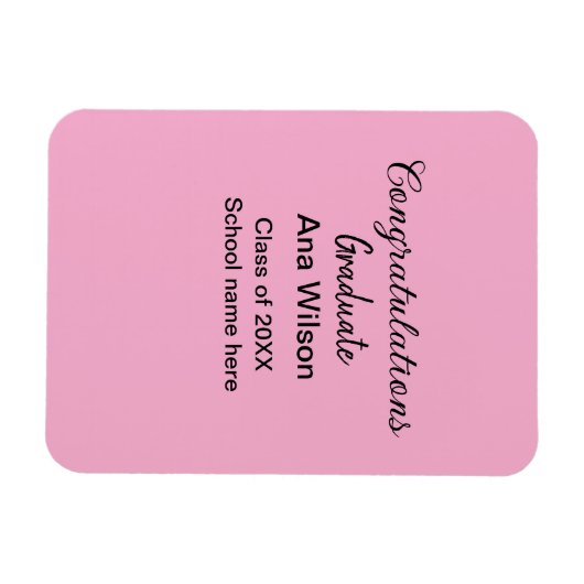 Gefeliciteerd afstuderen Voeg naam toe Class Year  Magneet (Horizontaal)