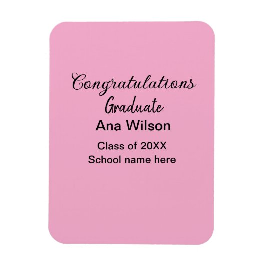Gefeliciteerd afstuderen Voeg naam toe Class Year Magneet (Verticaal)