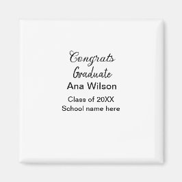 Gefeliciteerd afstuderen Voeg naam toe Class Year  Magneet