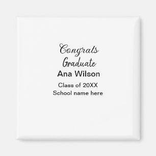 Gefeliciteerd afstuderen Voeg naam toe Class Year  Magneet