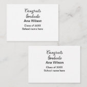 Gefeliciteerd afstuderen Voeg naam toe Class Year  Notitiekaartje (Voorkant / Achterkant)