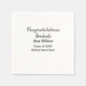 Gefeliciteerd afstuderen Voeg naam toe Class Year  Servet (Voorkant)