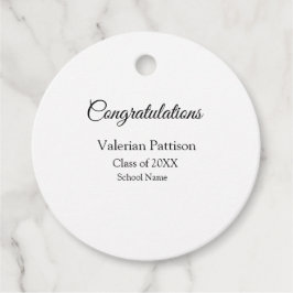 Gefeliciteerd afstuderen voeg schoolnaam eenvoudig bedankjes labels