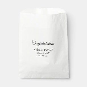 Gefeliciteerd afstuderen voeg schoolnaam eenvoudig bedankzakje