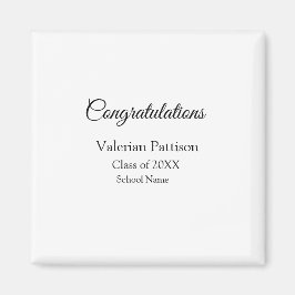 Gefeliciteerd afstuderen voeg schoolnaam eenvoudig magneet