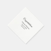 Gefeliciteerd afstuderen voeg schoolnaam eenvoudig servet (Hoek)