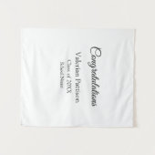 Gefeliciteerd afstuderen voeg schoolnaam eenvoudig wandkleed (Voorkant (horizontaal))