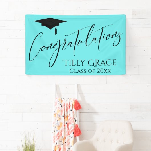 Gefeliciteerd, Afstuderen voor de Black op Aqua Spandoek (Insitu)