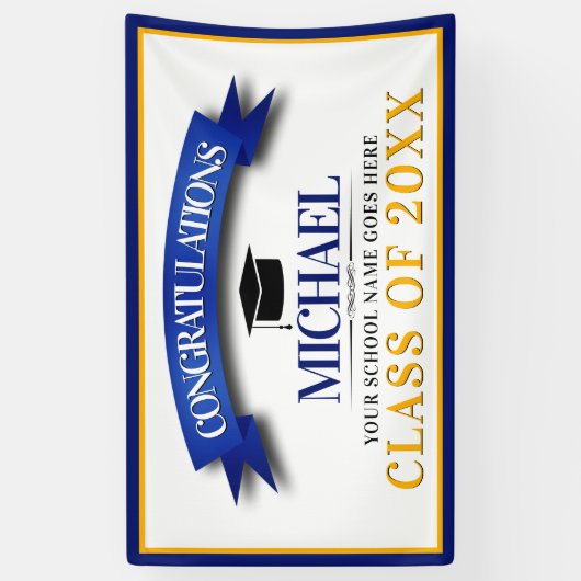 Gefeliciteerd, Afstuderen voor leerlingen Spandoek (Verticaal)