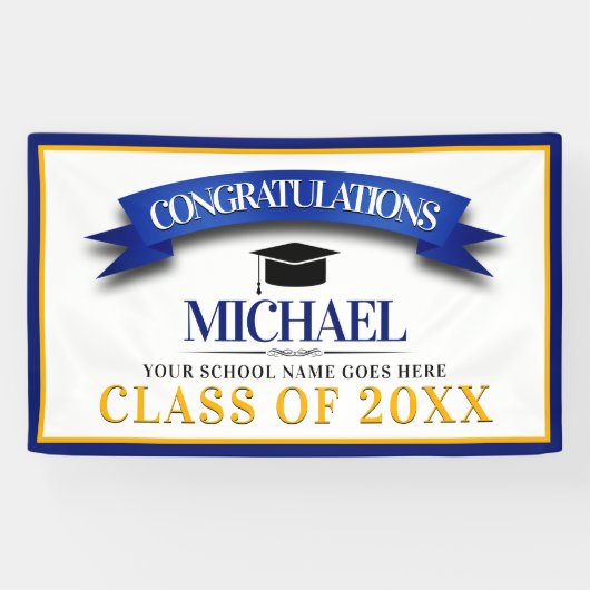 Gefeliciteerd, Afstuderen voor leerlingen Spandoek (Horizontaal)