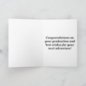 Gefeliciteerd Afstuderen voor moderne zwarte & gou Kaart (Binnen)