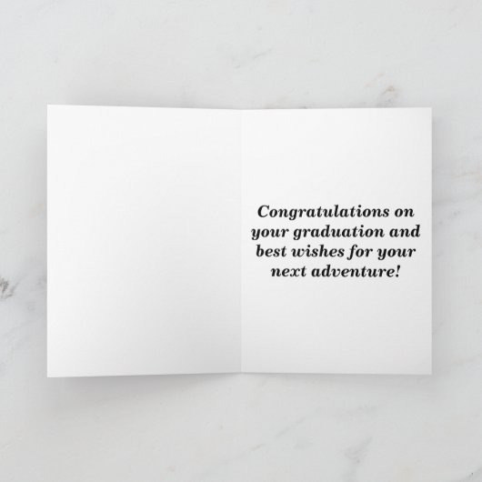 Gefeliciteerd Afstuderen voor moderne zwarte & gou Kaart (Binnen)