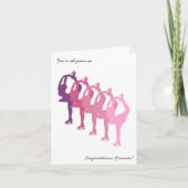 Gefeliciteerd Afstuderen Vrouw Skaters Afstudeerde Kaart (Voorkant)