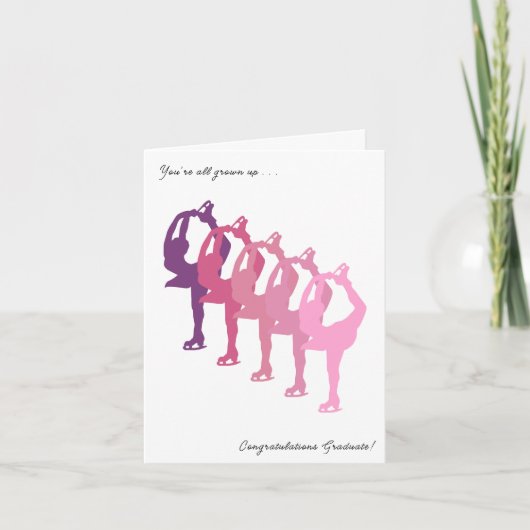 Gefeliciteerd Afstuderen Vrouw Skaters Afstudeerde Kaart (Voorkant)
