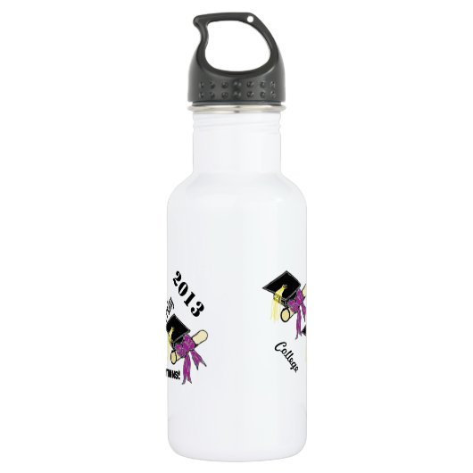 Gefeliciteerd, Afstuderen!! Waterfles (Achterkant)