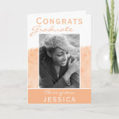 Gefeliciteerd Afstuderen Waterverf Foto Afstuderen Kaart (Voorkant)