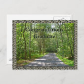 Gefeliciteerd Afstuderen weg aan de Objecten van h Aankondigingskaart (Voorkant / Achterkant)