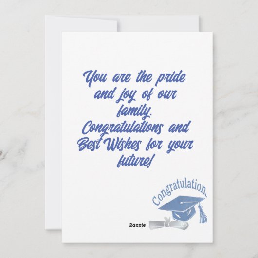 Gefeliciteerd Afstuderen wenskaart: Feestdagenkaart (Achterkant)