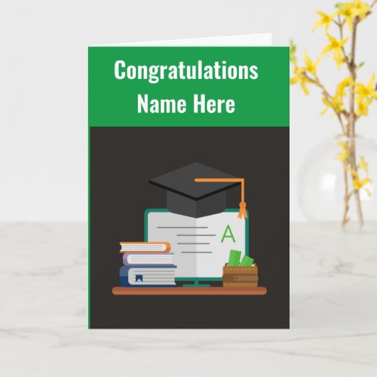 Gefeliciteerd Afstuderen Wenskaart Kaart (Gele Bloem)