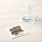 Gefeliciteerd Afstuderen Yorkshire Terrier Dogs Kartonnen Onderzetters (Insitu)