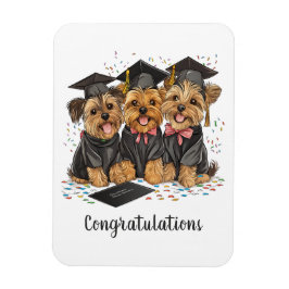 Gefeliciteerd Afstuderen Yorkshire Terrier Dogs Magneet