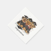 Gefeliciteerd Afstuderen Yorkshire Terrier Dogs Servet (Hoek)