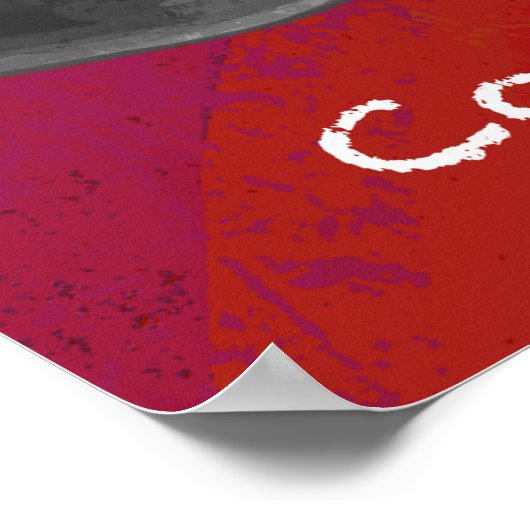 Gefeliciteerd, Afstuderen zwart en rood Poster (Hoek)