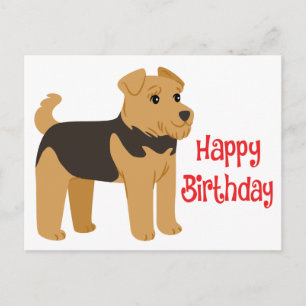 Gefeliciteerd Airedale Terrier Puppie Hond Briefkaart