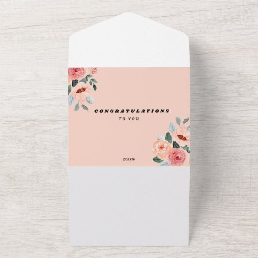 Gefeliciteerd! All In One Uitnodiging (Buitenkant)