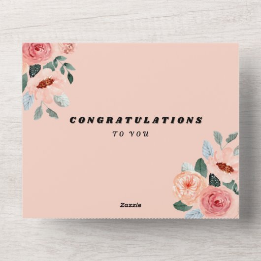 Gefeliciteerd! All In One Uitnodiging (Voorkant)