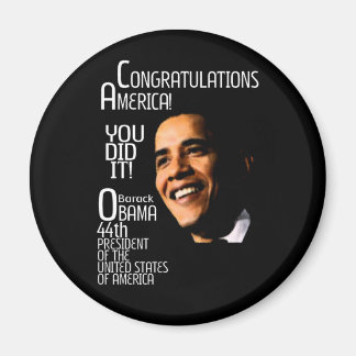 GEFELICITEERD AMERIKA/ ROUND MAGNEET