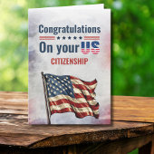 Gefeliciteerd Amerikaans staatsburgerschap New Ame Kaart
