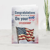 Gefeliciteerd Amerikaans staatsburgerschap New Ame Kaart (Voorkant)