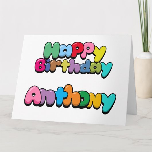 Gefeliciteerd Anthony Kaart (Voorkant)