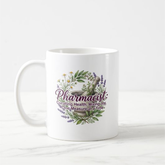 Gefeliciteerd apotheker nieuwe baan koffiemok (Links)