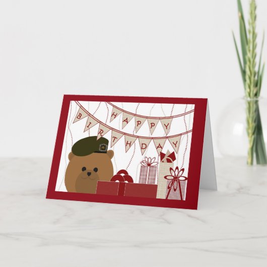 Gefeliciteerd, Army Green Baret Soldier! Kaart (Voorkant)