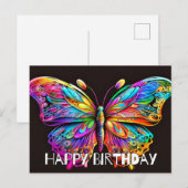 Gefeliciteerd Artistiek Vlinderontwerp Briefkaart (Voorkant / Achterkant)