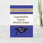 Gefeliciteerd Associate degree afstudeerkaart Kaart (Voorkant)