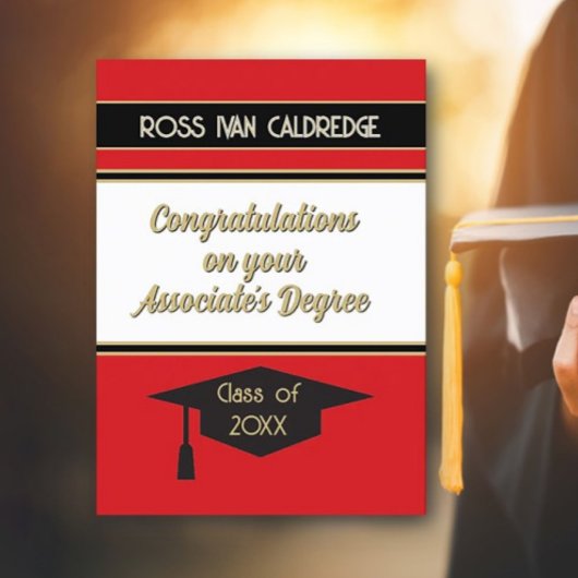 Gefeliciteerd Associate degree afstudeerkaart Kaart