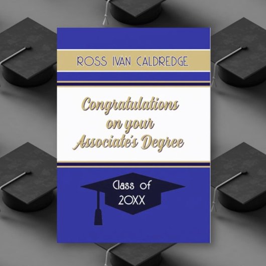 Gefeliciteerd Associate degree afstudeerkaart Kaart