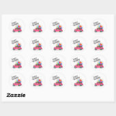 Gefeliciteerd Auto  Ronde Sticker (Vel)