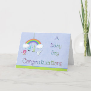 Gefeliciteerd, Baby Boy Card Kaart