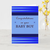 Gefeliciteerd, Baby Boy Card Kaart (Gele Bloem)