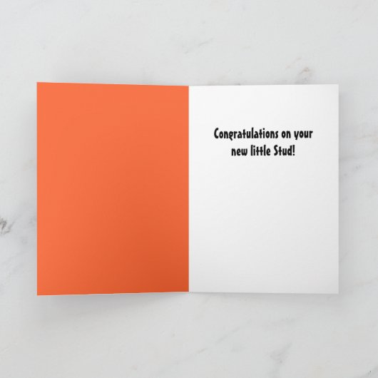 Gefeliciteerd Baby Boy ( Carpenter Theme) Kaart (Binnen)