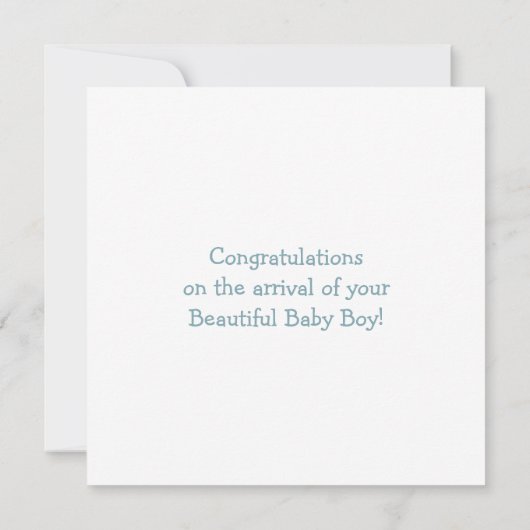 Gefeliciteerd, Baby Boy Cute Hippos Three Hearts (Achterkant)