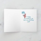 Gefeliciteerd, Baby BOY FunTeddy Beer Balloon Kaart (Binnen)