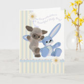 Gefeliciteerd Baby Boy Kaart, nieuwe baby Kaart (Gele Bloem)