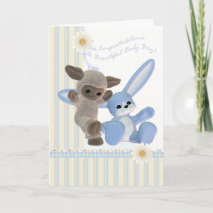 Gefeliciteerd Baby Boy Kaart, nieuwe baby Kaart