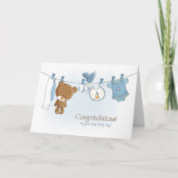 Gefeliciteerd Baby Boy met Teddy Bear